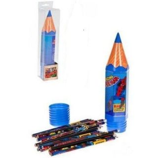 SPIDERMAN   Tube de 24 crayons de couleur   Tube de 24 crayons de