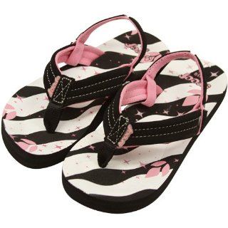 flipflops  Reef Little Ahi Toddler Girls Sandal   Zebra/Pink Shoes