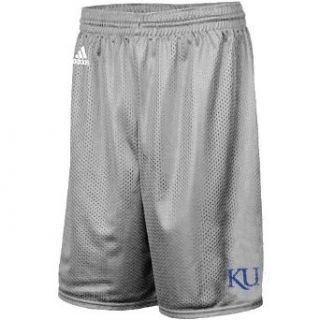NCAA adidas Kansas Jayhawks Basic Mesh Shorts   Gray