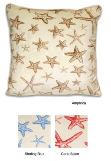 Starfish Coastal Microluxe 18 inch Throw Pillow