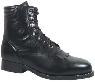 6007   BLACK LEATHER LACER