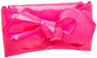 com SR SQUARED by Sondra Roberts Neon Bow Clutch,Pink,one size Shoes