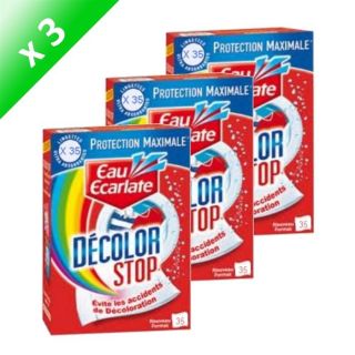 STOP 35 lingettes x3   Achat / Vente DETACHANT TEXTILE DECOLOR STOP 35