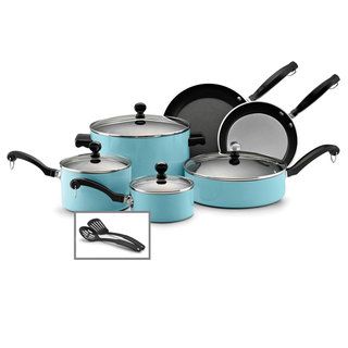 Farberware Classic Colors, 12 Piece Cookware Set, Turquoise