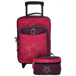 O3 Kids Bling Rhinestone Star Luggage and Toiletry Bag Set