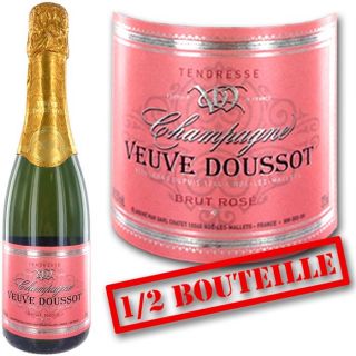 Veuve Doussot Rosé   Champagne Brut   Vendu à lunité   37,5cl
