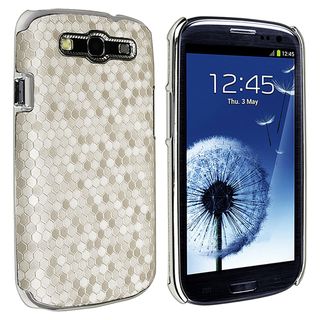 BasAcc Chrome Rear Snap on Leather Case for Samsung Galaxy S III i9300