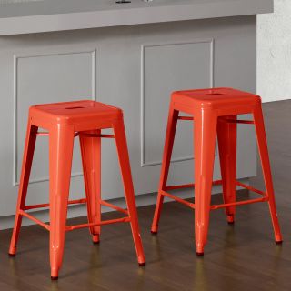 Tabouret Tangerine Metal 24 inch Counter Stools (Set of 2) Today $89