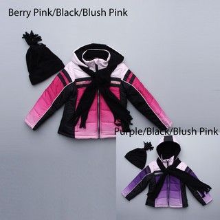 Rothschild Big Girls Pink/ Black Puffy Coat FINAL SALE