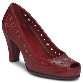A2 by Aerosoles Womens Benchanted Red Cutout Pumps