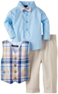 Nautica Dress Up Baby Boys Infant Vest Set, Khaki, 12