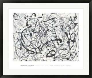 Jackson Pollock Number 14 Gray Framed Art Reproduction