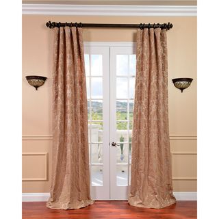 Genevieve Warm Taupe Faux Silk Jacquard Curtains