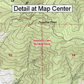USGS Topographic Quadrangle Map   Robinson Lake, Idaho