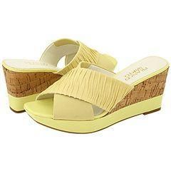 Franco Sarto Gilt Light Yellow Nappa Sandals