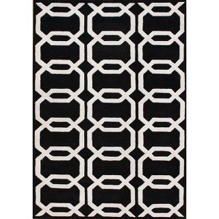 Hand tufted Floridly Black Wool Rug (8 x 10)