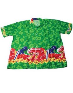 100% Cotton Tropical Ocean Surfer Luau Party Shirt