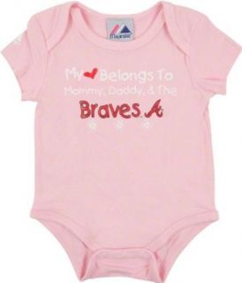 MLB Infant/Toddler Girls Atlanta Braves Girl Onesie (Pink