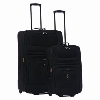 Vista Black 2 piece Luggage Set (21 inch, 28 inch)