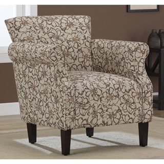 Tiburon Brown Floral Arm Chair