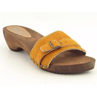 Sanita Womens Wood  Safari Artifical Fur Sandals (Size 6.5