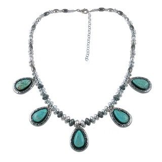 Southwest Moon Sterling Silver #8 Turquoise Necklace