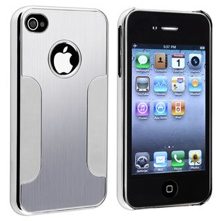 Aluminum Chrome Silver Snap on Case for Apple iPhone 4/ 4S