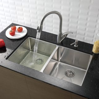 Kraus 33 inch Undermount Stainless Steel Kitchen Sink and Faucet