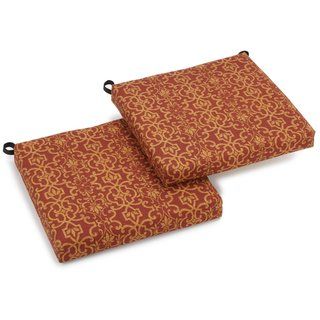 Blazing Needles 19 inch Spun Poly Square Outdoor Cushions (Set of 2