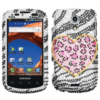 Samsung EPIC 4G Zebra/ Leopard Heart Rhinestone Case