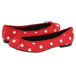French Sole Dream Red/White Polka Dot Flats