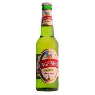 Bouteille de 33cl de bière blonde indienne de marque Kingfisher