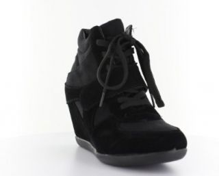 Toe Front Lace Hidden Wedge Sneaker with Cheetah Print Lining Shoes