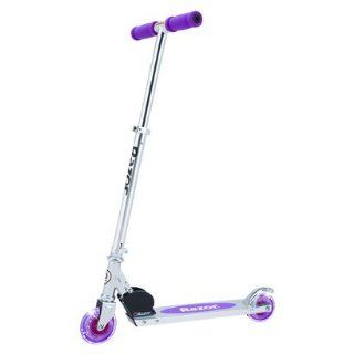 Razor A Lighted Wheel Kick Scooter  Purple Sports