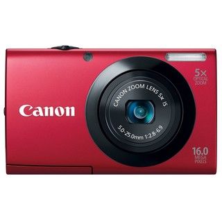 Canon Powershot A3400IS 16MP Red Digital Camera