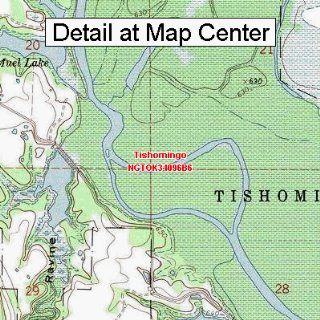 USGS Topographic Quadrangle Map   Tishomingo, Oklahoma