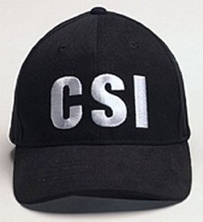 9883 CSI Black Embroidered baseball Cap Clothing