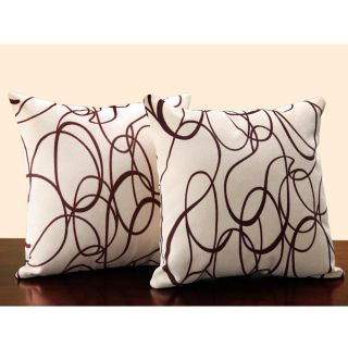 18 inch Swirl Print Throw Pillows (Set of 2)