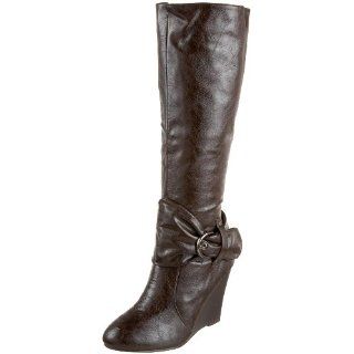Miss Me Womens Hallie 6 Wedge Boot,Brown,6.5 M US Shoes