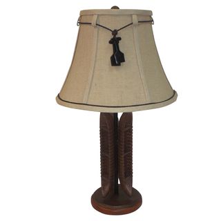 Aztec Lighting Faux Wood Table Lamp