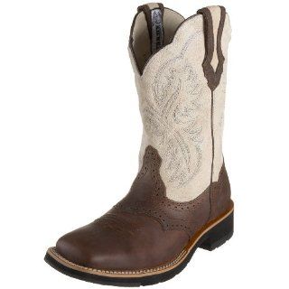 Showbaby Square Toe Boot,Driftwood Brown/Cream,10 M US Ariat Shoes