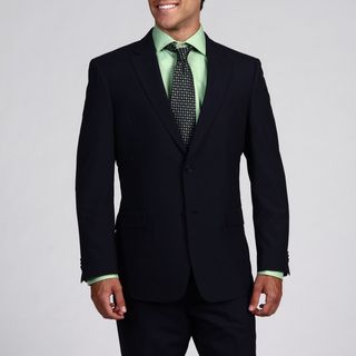 Tommy Hilfiger Mens Trim Fit Navy Pinstripe 2 button Wool Suit