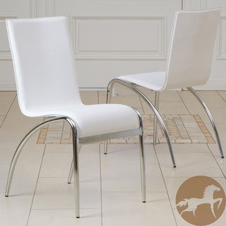 Christopher Knight Home Kensington White Modern Chairs (Set of 2
