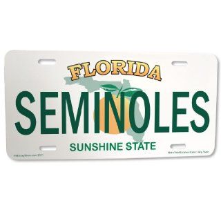 Front License Plate   State of Florida   Seminoles Sports