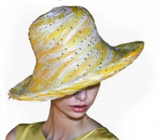 Van Gogh Feathered Womens Couture Hat Clothing