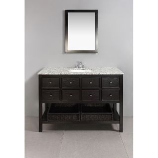 New Haven Espresso Brown 48 inch Bath Vanity with 2 Drawers and