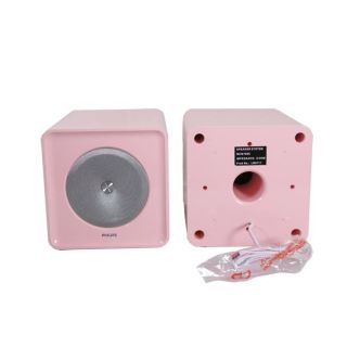 Philips MCM108C Pink Micro Shelf System Speakers (Set of 2