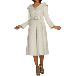 Divine Apparel Textured Womens Jacket Dress w/ Belt