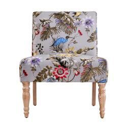 angeloHOME Bradstreet Antique Floral Bird Armless Chair