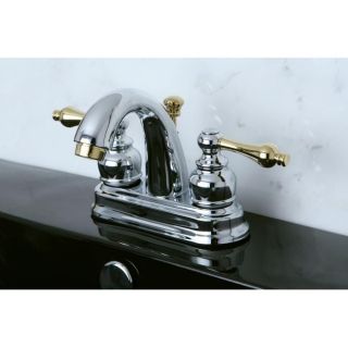 French Lever Classic Chrome/ Polished Brass Bathroom Faucet